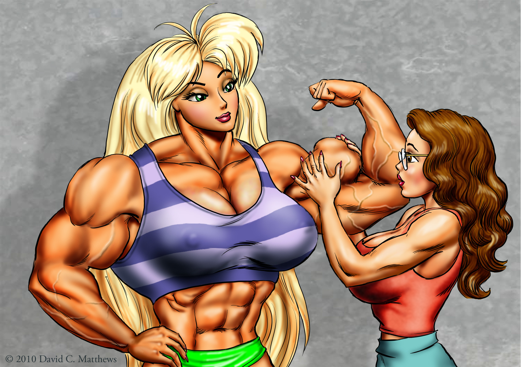 Cartoon female muscle